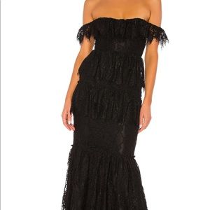 Lovers and Friends Nicole Lace Gown in black